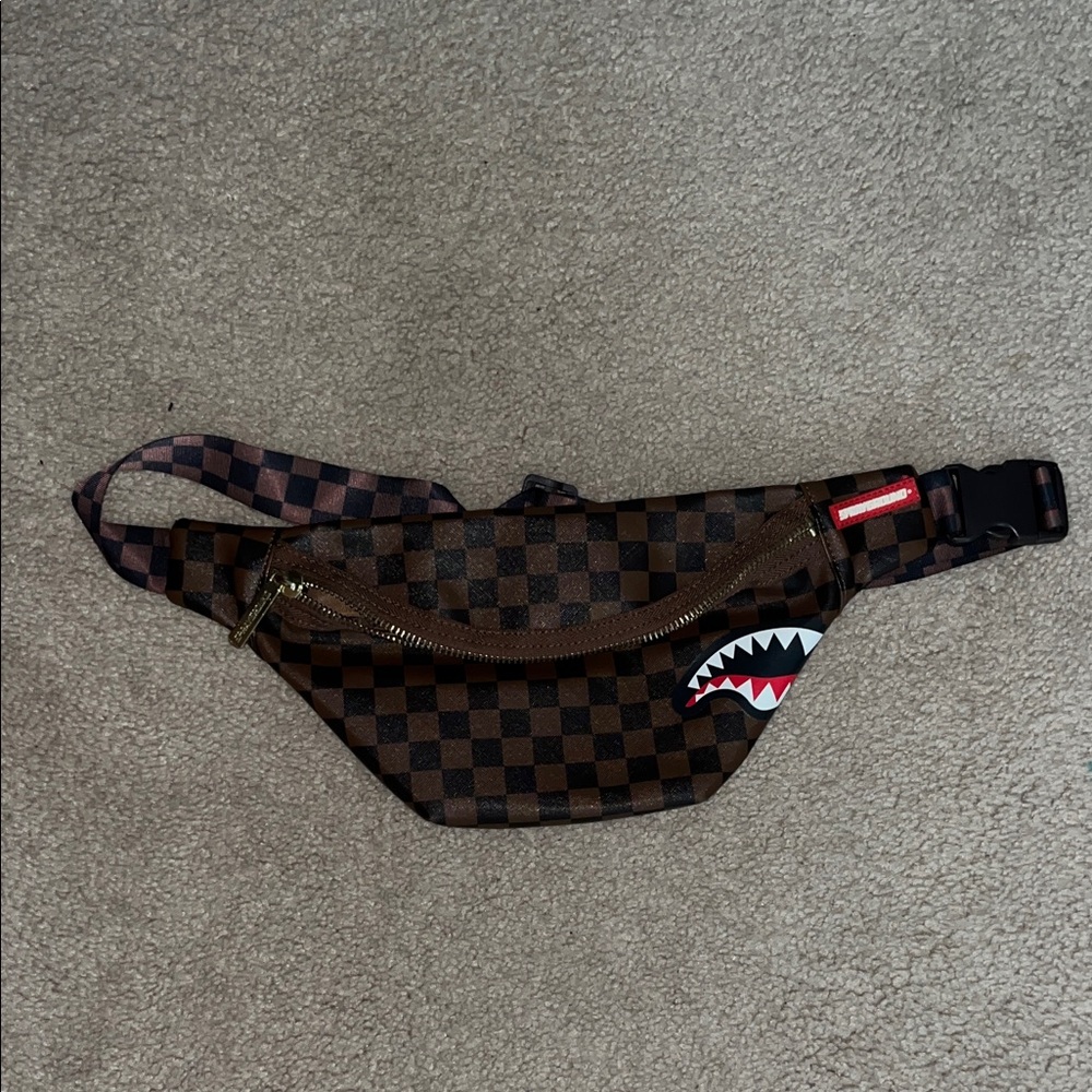 Sprayground Brown Checkered Belt Bag/side bag